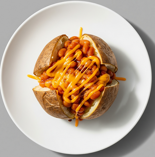 Baked Potato With Beans & Cheese 
