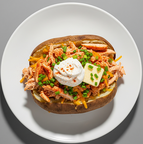 Baked Potato With Chicken Mayonnaise 