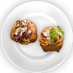 Baked Potato With Cheese & Pickle 